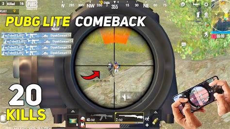 20 Kills🔥pubg Lite Comeback 1v4 Full Intense Gameplay Pubg Lite New