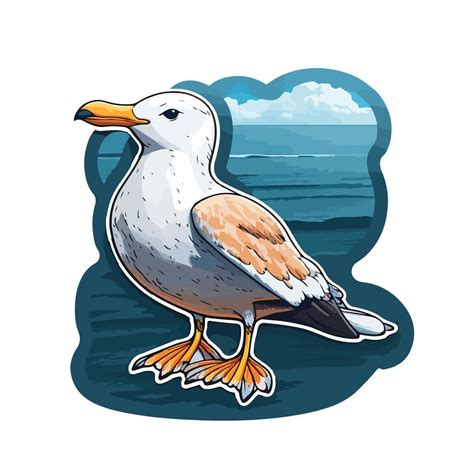 cute seagull cartoon style 20901824 Vector Art at Vecteezy