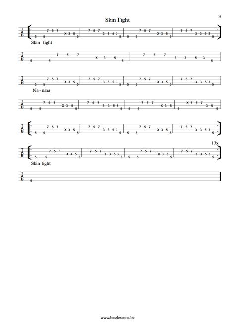 Ohio Players Skin Tight Bass Transcription Marshall Jones