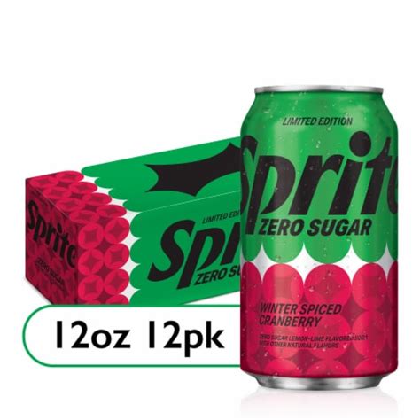 Sprite® Winter Spiced Cranberry Zero Sugar Soda Cans 12 Pk 12 Fl Oz