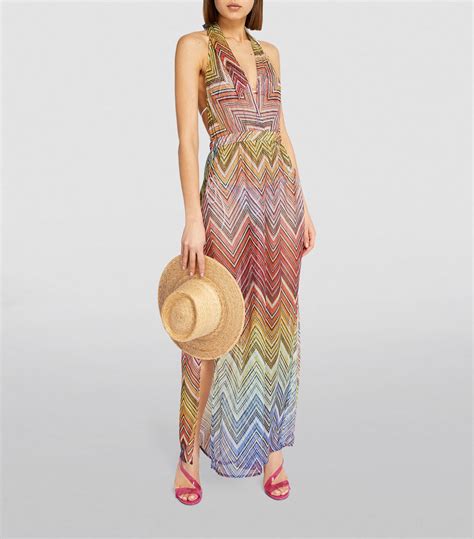 Womens Missoni Multi Halterneck Zigzag Jumpsuit Harrods Uk