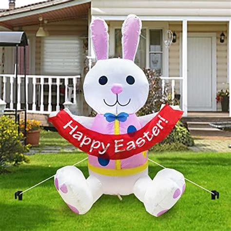 Bebekula Easter Inflatables Bunny Clearance Outdoor Easter Yard Decorations 3 5ft