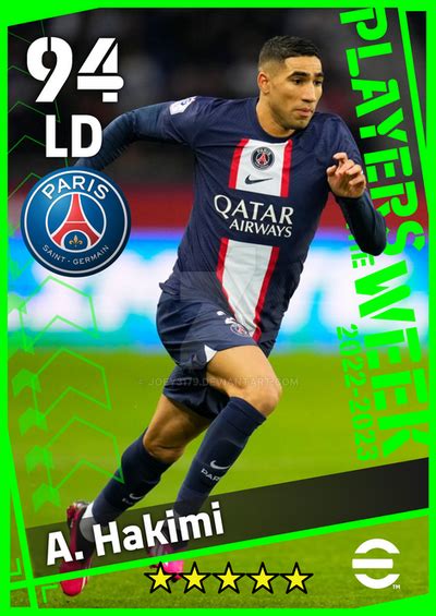 Card Efootball Players Of The Week Hakimi By Joey3179 On Deviantart