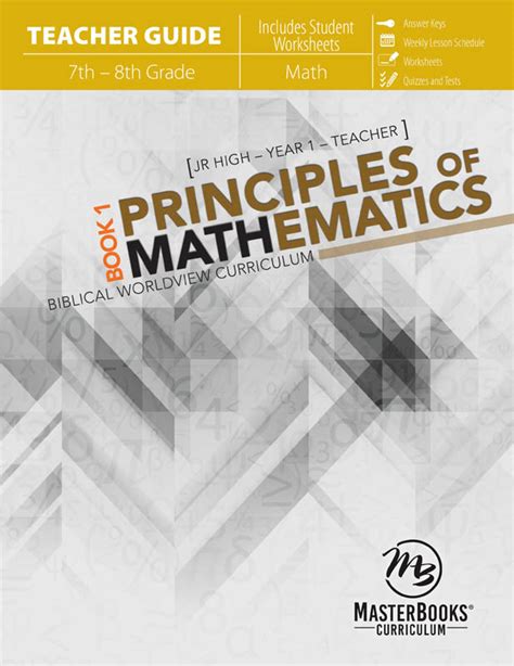 Principles Of Mathematics Book 1 Teacher Guide Master Book Publishers