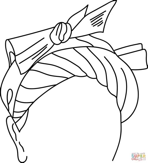 Hindu Turban Tied On The Head Coloring Page Free Printable Coloring Pages