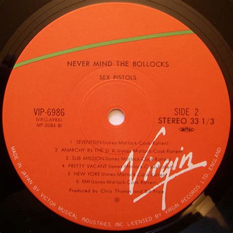 God Save The Sex Pistols Never Mind The Bollocks Japan Virgin Pressing