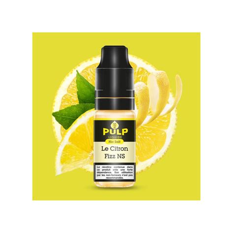 Le Citron Fizz Nic Salt Ml Pulp Sel De Nicotine