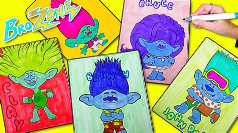 Trolls Band Together BroZone Coloring Branch John Dory Floyd Spruce