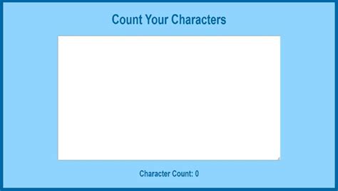 Character Count Using Html Css And Javascript Source Code