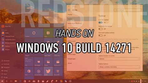 Windows 10 Build 14271 For Pc Hands On With The New Taskbar Settings