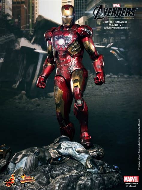 Hot Toys MMS The Avengers Iron Man Mark VII Battle Damaged Version Hot Toys Complete