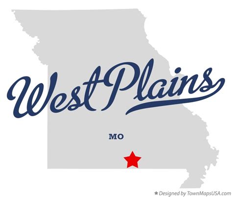 Map of West Plains, MO, Missouri