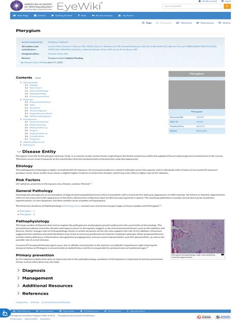 Pterygium - EyeWiki | PDF | Medical Diagnosis | Medicine