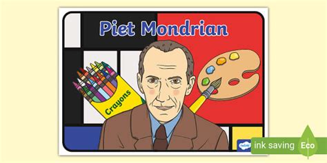 New Piet Mondrian Display Poster Lehrer Gemacht