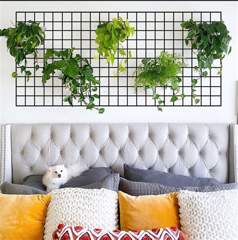 Large Wire Wall Grid Wall Grid For Plants Mesh Memo Board Etsy