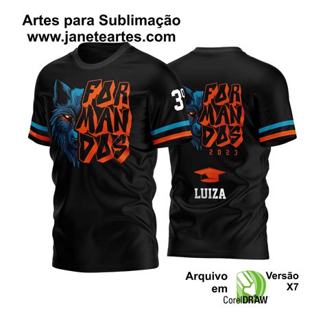 Arte Vetor Camisa Formandos Lobo Silk Sublimação Janete Artes