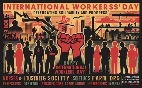 Premium Photo | A poster for the international workers day