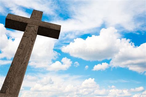 Cross On Blue Sky Stock Image Image Of Outdoor Powerful 117214993