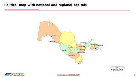 Uzbekistan Map with 12 Regions, one Autonomous Republic and one ...