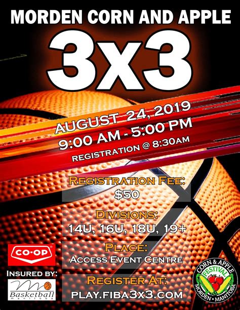 DEADLINE AUG 21: Morden Corn and Apple Festival 3x3 Basketball ...