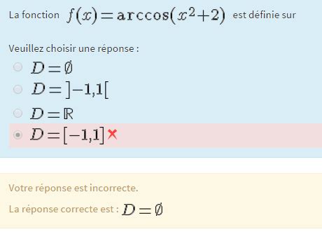 Ensemble De Definition D Une Fonction Arccos