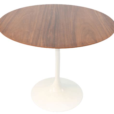 Mesa De Jantar Tulipa Saarinen Redonda 60 Cm Tampo Imbuia Branco