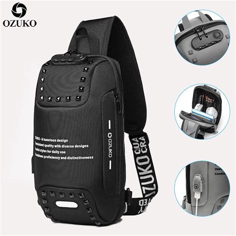 Ozuko New Upgrade Anti Theft Crossbody Bag Multifunction Usb Charging