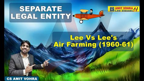 Company Law Separate Legal Entity Lee Vs Lees Air Farming 1960 61