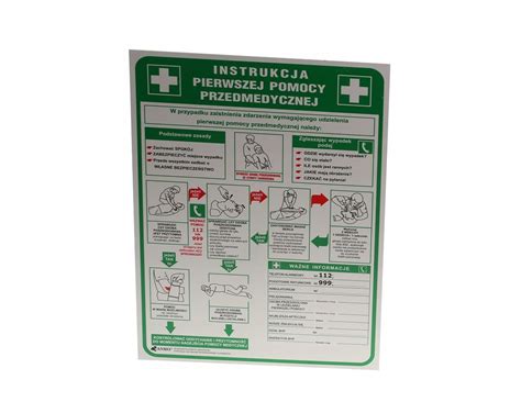 Instrukcja Pierwszej Pomocy Tabliczka Warsztatowa Tablica Informacyjna