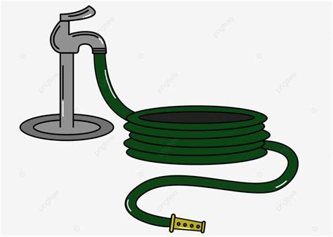 Hose Cartoon Green Water Hose Green Water Pipe Png Transparent