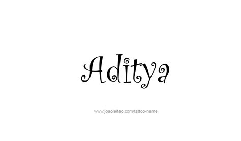 Aditya Name Tattoo