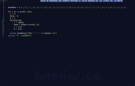 Arrays Python Alfabeto Binario Tutorias Co