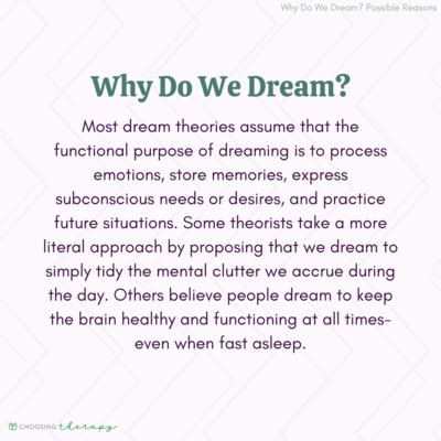 Theories On Why We Dream At Night