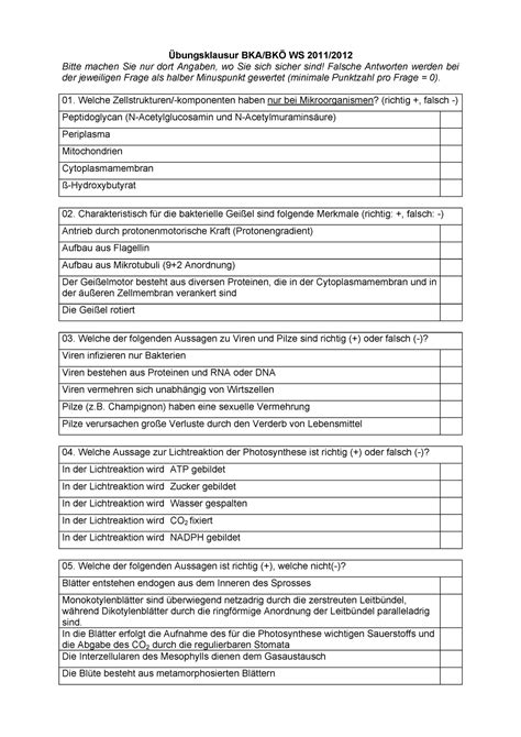 Probeklausur Wintersemester 2014 2015 Fragen Und Antworten