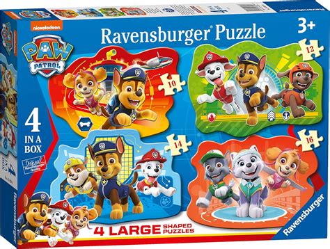 Ravensburger Paw Patrol 4 Large Shaped Jigsaw Puzzles 10 12 14 16