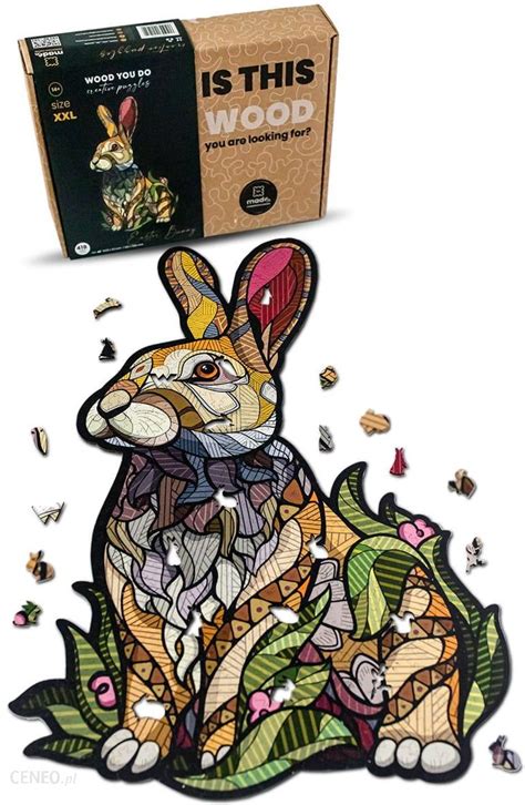 Puzzle drewniane Wielkanocny królik Easter Bunny 418 elementów A2