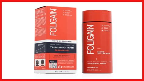 Foligain Triple Action Shampoo For Thinning Hair Mens Volumizing Shampoo With 2 Trioxidil 8