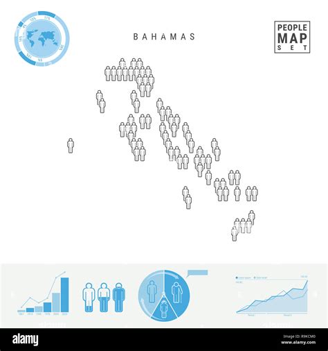 Bahamas Icono Gente Mapa La Gente En La Forma De Un Mapa De Bahamas