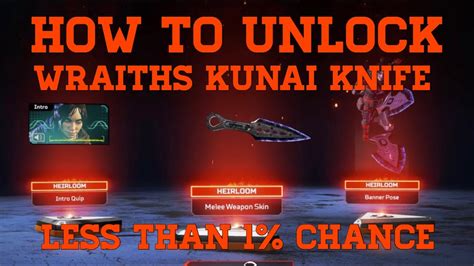 How To Unlock The Wraiths Secret Knife Skin In Apex Legends Youtube