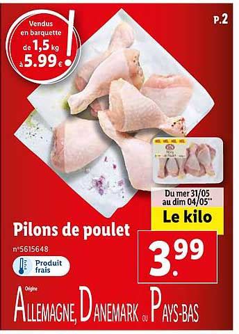 Promo Pilons De Poulet Chez Lidl Icatalogue Fr