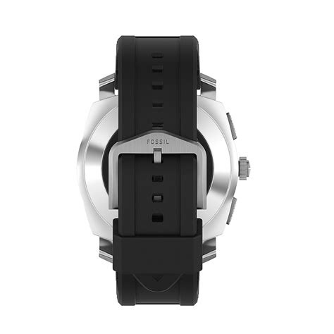 Best Buy Fossil Machine Gen 6 Hybrid Smartwatch Black Silicone Black