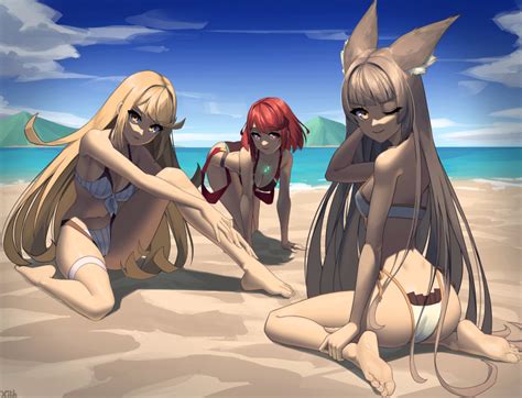 Hentai Blonde 3 Girls Absurd Res Adapted Costume All Fours Alluring