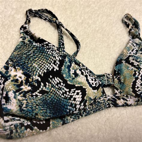 Snake Print Bikini Top Is A Size Large And The Depop
