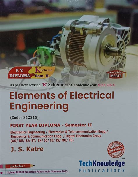 Techknowledge Elements Of Electrical Engineering MSBTE K Scheme FY