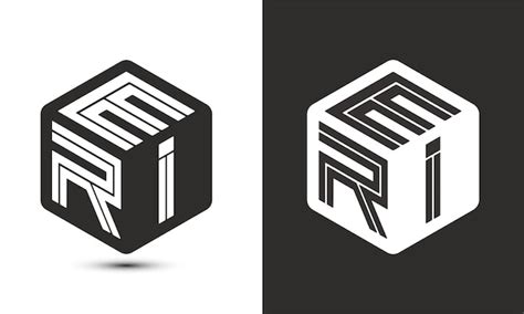 Premium Vector | Eri letter logo design with illustrator cube logo ...