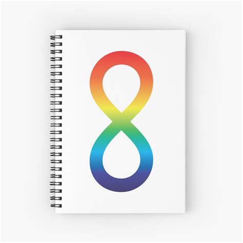 Cuaderno De Espiral «símbolo Del Arco Iris Infinito Para La Aceptación