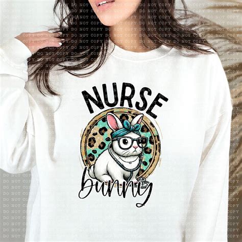 Nurse Bunny Leopard Transfer Sassy Sublimation And Screen Prints