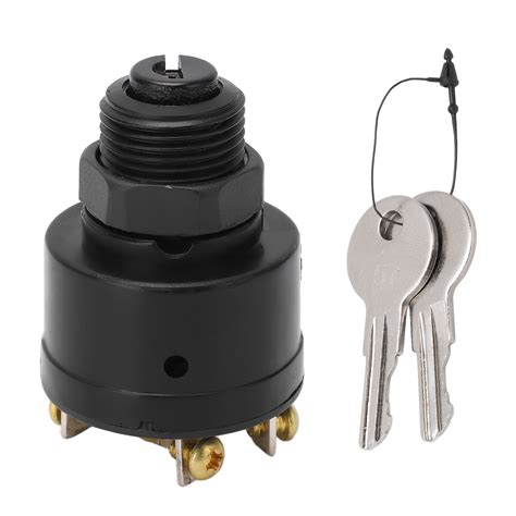 6 Screw 3 Positon Ignition Key Switch 393301 With 2 Keys For Omc Inboard Outboard Powered Boats