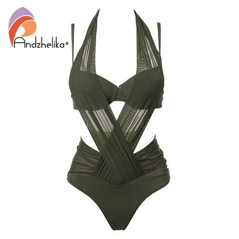 Jual Preorder Andzhelika Bikini Woman Push Up Swimwear Sexy Mesh