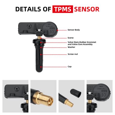 Capteur de pression des pneus VEHICITO 4 pièces TPMS pour Dodge Ram C V